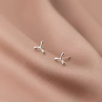 Bông Tai Bạc Nữ Cỡ Nhỏ Mini Cánh Hoa 3 Lá LILI 464451 4