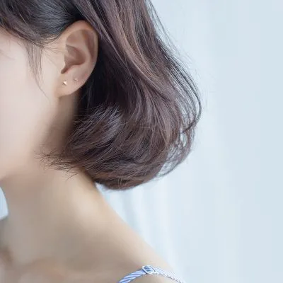 Bông Tai Bạc Nữ Cỡ Nhỏ Mini Hình Khối Tam Giác LILI 214911 2