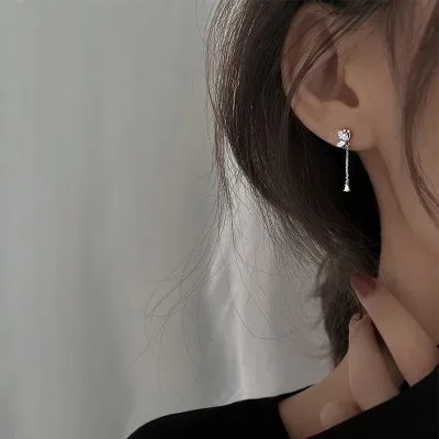Bông Tai Bạc Nữ đính đá CZ đôi Bướm Xinh LILI 612577 3