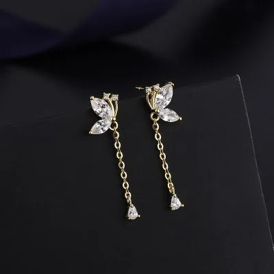 Bông Tai Bạc Nữ đính đá CZ đôi Bướm Xinh LILI 612577 6