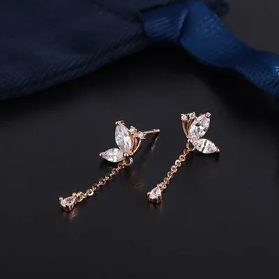 Bông Tai Bạc Nữ đính đá CZ đôi Bướm Xinh LILI 612577 7