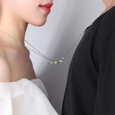 Dây Chuyền đôi Bạc Cá Phi Hành Gia LILI 517455 2
