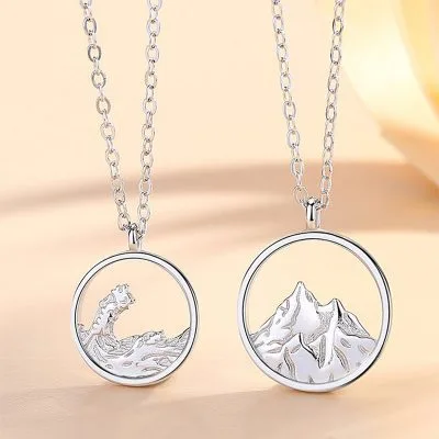 Dây Chuyền đôi Bạc Núi Biển LILI 372956 35
