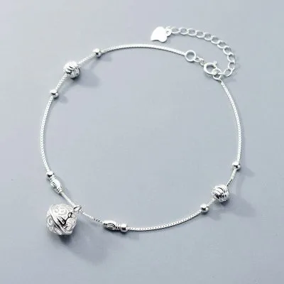 Lắc Chân Bạc Nữ Dạng Trơn Hình Chiếc Chuông Tròn Seward LILI 172229 1