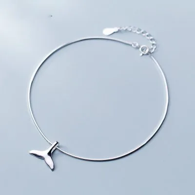 Lắc Chân Bạc Nữ Dạng Trơn Hình đuôi Cá Dễ Thương LILI 966357 2