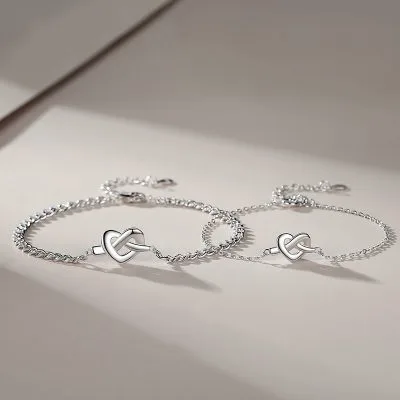 Lắc Tay Bạc Cặp đôi Trái Tim Tình Yêu Theodore LILI 162581 1
