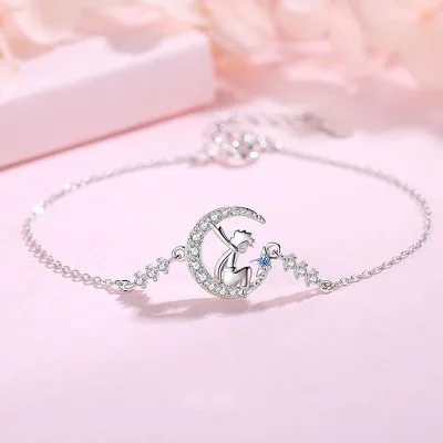 Lắc Tay Bạc Nữ đính đá CZ Hoàng Tử Gió LILI 466318 1