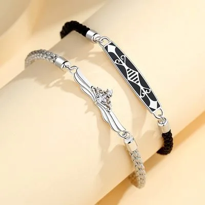 Lắc Tay Cặp đôi Bạc Hoàng Tử Công Chúa Charles LILI 464255 1