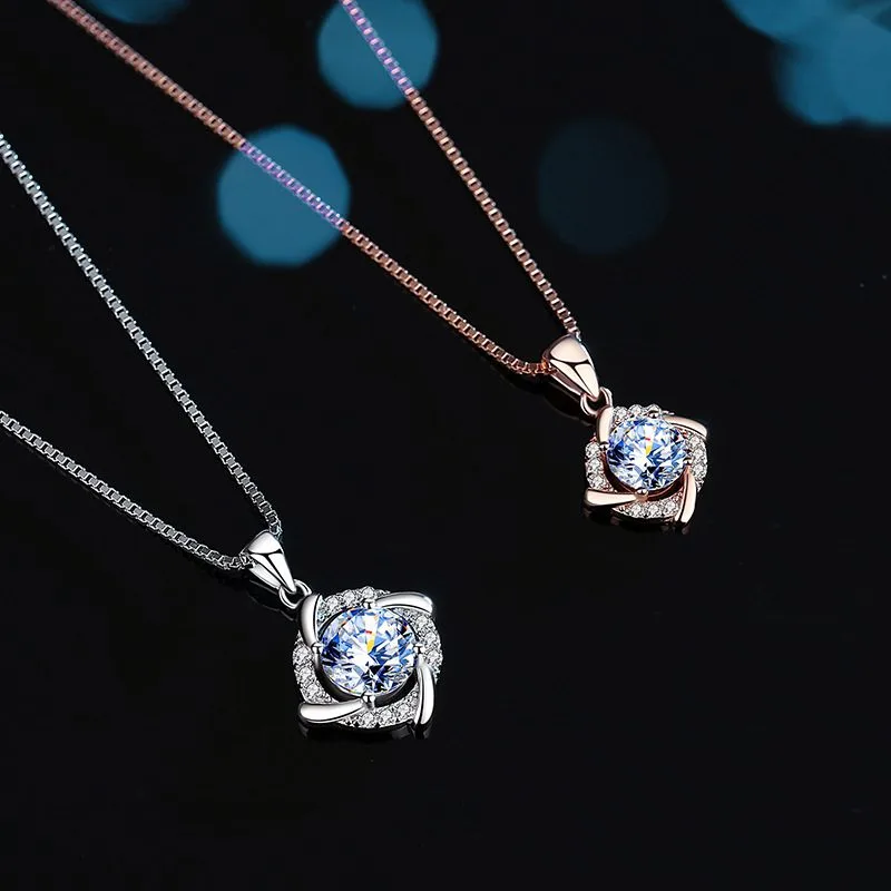 Mặt Dây Chuyền Bạc Nữ đính Kim Cương Moissanite Tròn Cách điệu LILI 413898 2