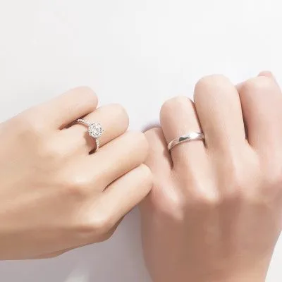 Nhẫn Cặp đôi Bạc đính Kim Cương Moissanite Theophilus LILI 672438 4