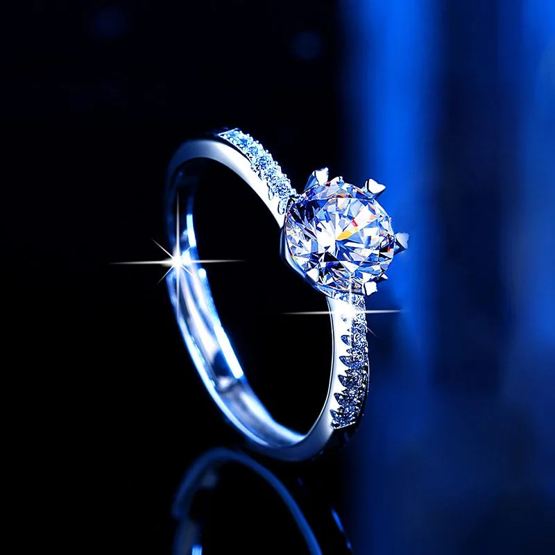 Nhẫn Cặp đôi Bạc đính Kim Cương Moissanite Theophilus LILI 672438 5