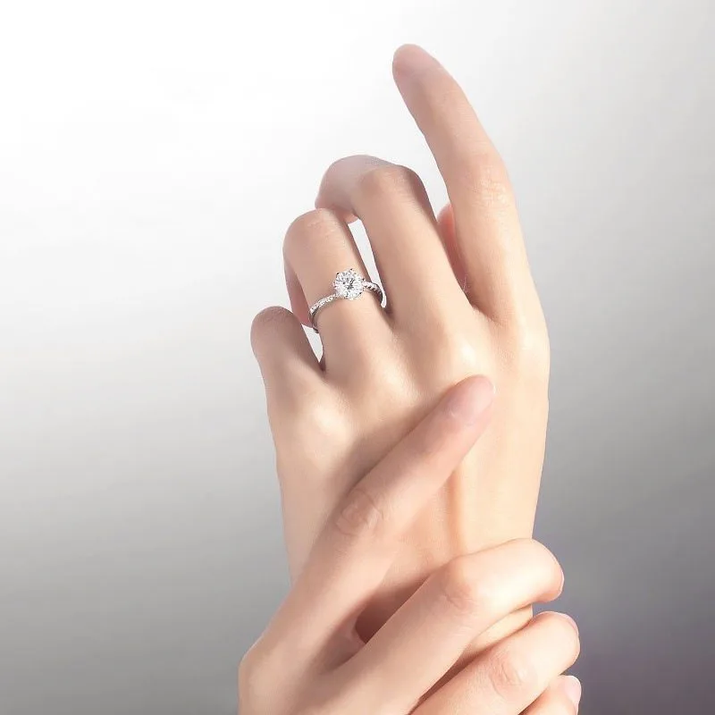 Nhẫn Cặp đôi Bạc đính Kim Cương Moissanite Theophilus LILI 672438 6