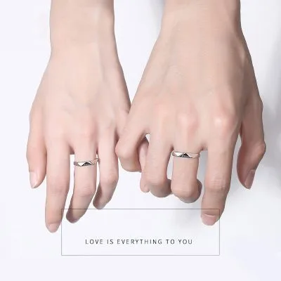 Nhẫn đôi Bạc Trơn Khắc Tên Chữ Theo Yêu Cầu Couple BFF Amour LILI 196429 33