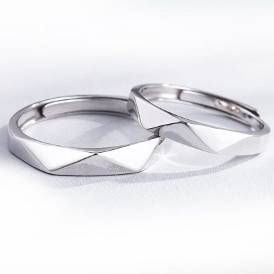 Nhẫn đôi Bạc Trơn Khắc Tên Chữ Theo Yêu Cầu Couple BFF Amour LILI 196429 35