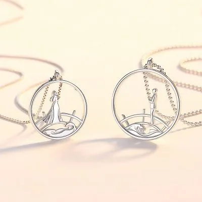 Vòng Cổ đôi Bạc Cô Dâu Chú Rể Seward LILI 787994 1