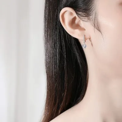 Bông Tai Bạc Nữ Tròn đính đá CZ Isadora LILI 123811 4