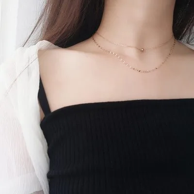 Dây Chuyền Bạc Nữ Choker 2 Tầng Hạt Tròn Mirabel LILI 933359 1