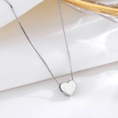 Dây Chuyền Bạc Nữ Chuỗi Vuông Hình Trái Tim Mildred LILI 997456 4