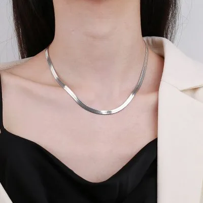 Dây Chuyền Bạc Nữ Dạng Mì Dẹt Euphemia LILI 932287 4