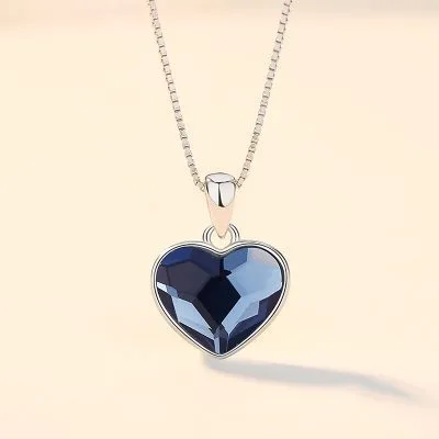 Dây Chuyền Bạc Nữ đính đá CZ Hình Trái Tim Heart Of The Sea LILI 413928 2