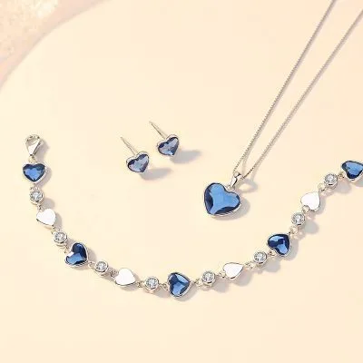 Dây Chuyền Bạc Nữ đính đá CZ Hình Trái Tim Heart Of The Sea LILI 413928 3
