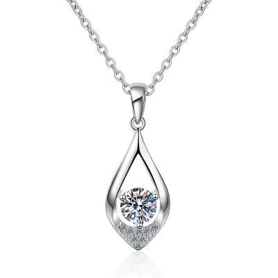 Dây Chuyền Bạc Nữ đính Kim Cương Moissanite Hình Giọt Nước LILI 139791 5