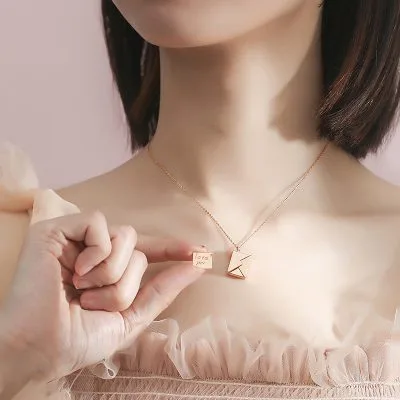 Dây Chuyền Bạc Nữ Hình Phong Bì Chứa Lá Thư Love You LILI 574932 3