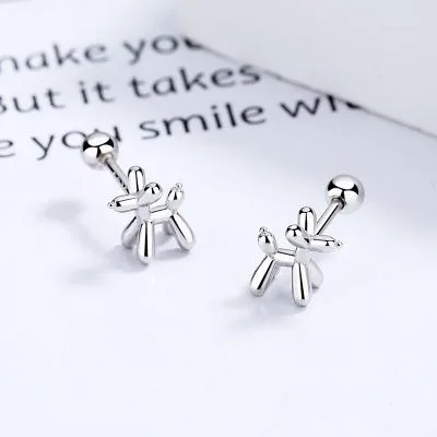 Khuyên Tai Bạc Nữ đính đá CZ Hình Chú Cún LILI 324424 5