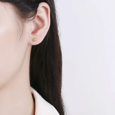 Khuyên Tai Bạc Nữ Hình Trái Tim Myrna LILI 112328 2