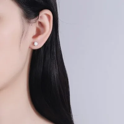 Khuyên Tai Bạc Nữ Nam Dạng Nụ 6 Chấu đính đá CZ Tryphena LILI 988319 3