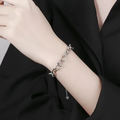 Lắc Tay Bạc Nữ Cá Tính Dạng Chuỗi Halcyon LILI 623414 3