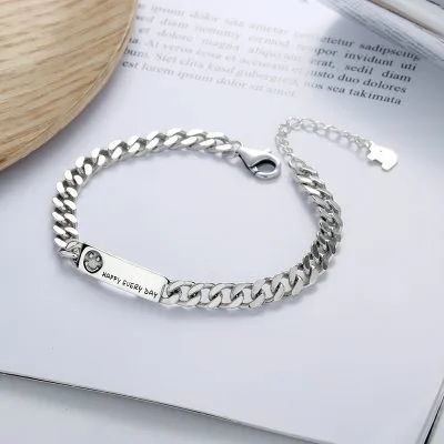 Lắc Tay Bạc Nữ Cá Tính Dạng Chuỗi Happy Every Day LILI 887869 1