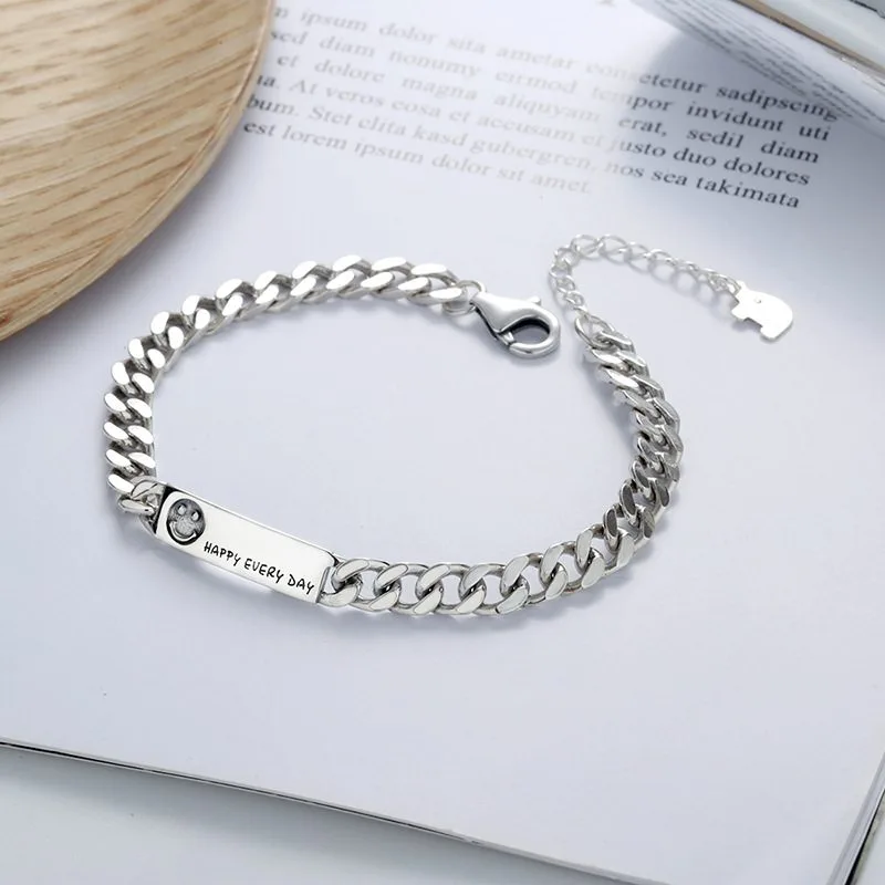 Lắc Tay Bạc Nữ Cá Tính Dạng Chuỗi Happy Every Day LILI 887869 1