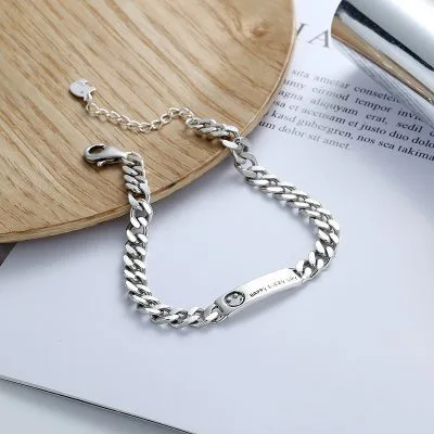 Lắc Tay Bạc Nữ Cá Tính Dạng Chuỗi Happy Every Day LILI 887869 2