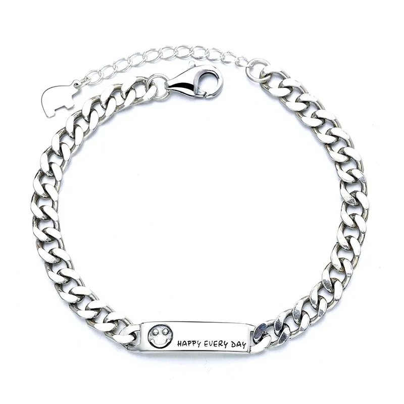 Lắc Tay Bạc Nữ Cá Tính Dạng Chuỗi Happy Every Day LILI 887869 4