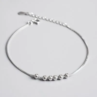 Lắc Tay Bạc Nữ Chuỗi Hạt Tròn Mabel LILI 977513 1