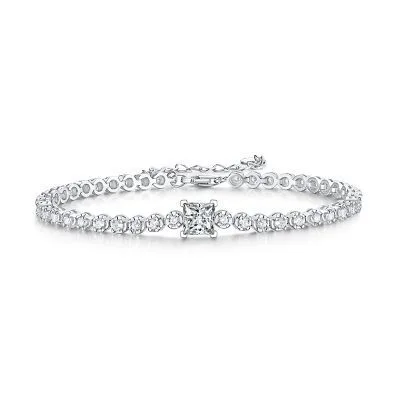 Lắc Tay Bạc Nữ đính Kim Cương Moissanite Curtis LILI 882398 1