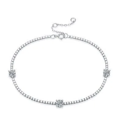 Lắc Tay Bạc Nữ đính Kim Cương Moissanite Devlin LILI 677315 1