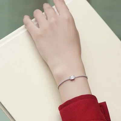 Lắc Tay Bạc Nữ đính Kim Cương Moissanite Phelim LILI 979813 4