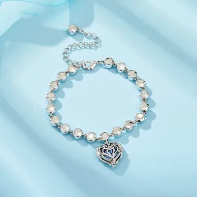 Lắc Tay Bạc Nữ đính Pha Lê Swarovski Hình Trái Tim LILI 714435 4
