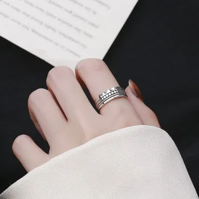 Nhẫn Bạc Nữ 6 Chữ Thần Chú Gerda LILI 758697 4