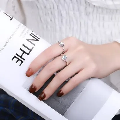 Nhẫn Bạc Nữ đính đá CZ Genevieve LILI 772374 4