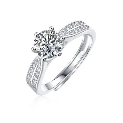 Nhẫn Bạc Nữ đính Kim Cương Moissanite Aidan LILI 335168 1