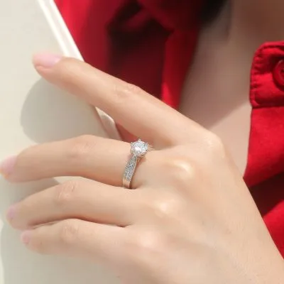 Nhẫn Bạc Nữ đính Kim Cương Moissanite Aidan LILI 335168 4