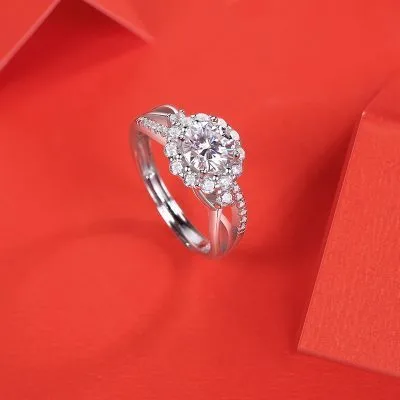 Nhẫn Bạc Nữ đính Kim Cương Moissanite Elfleda LILI 564974 3