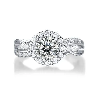 Nhẫn Bạc Nữ đính Kim Cương Moissanite Elfleda LILI 564974 5