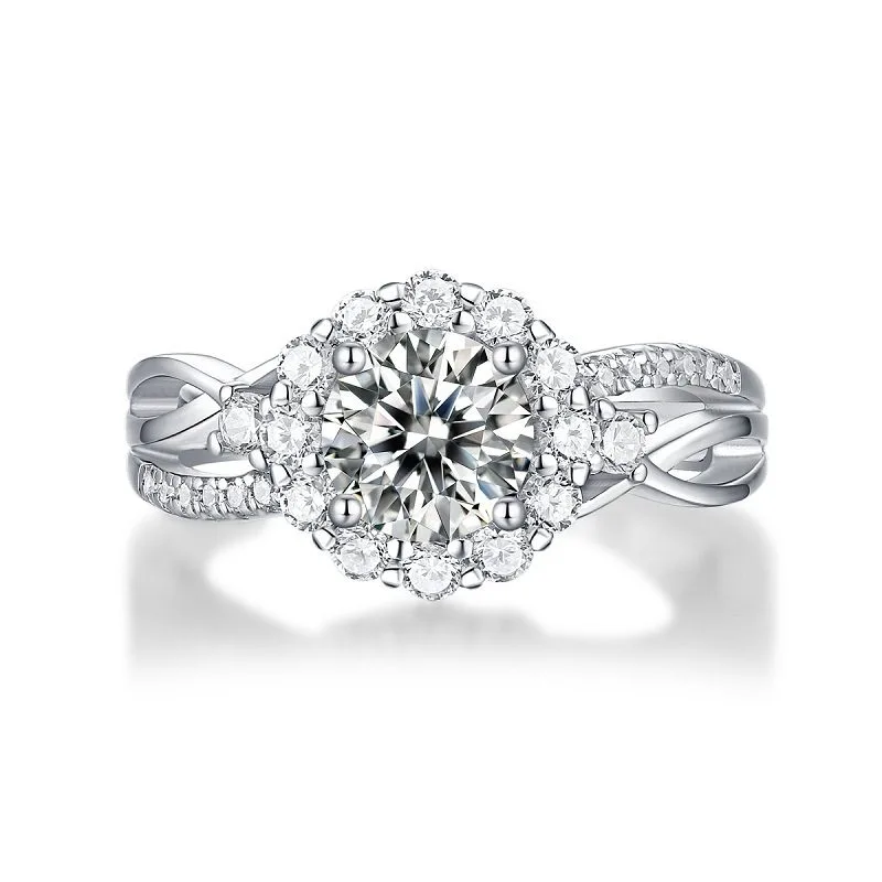 Nhẫn Bạc Nữ đính Kim Cương Moissanite Elfleda LILI 564974 5