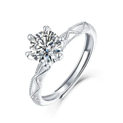 Nhẫn Bạc Nữ đính Kim Cương Moissanite Leighton LILI 839482 1
