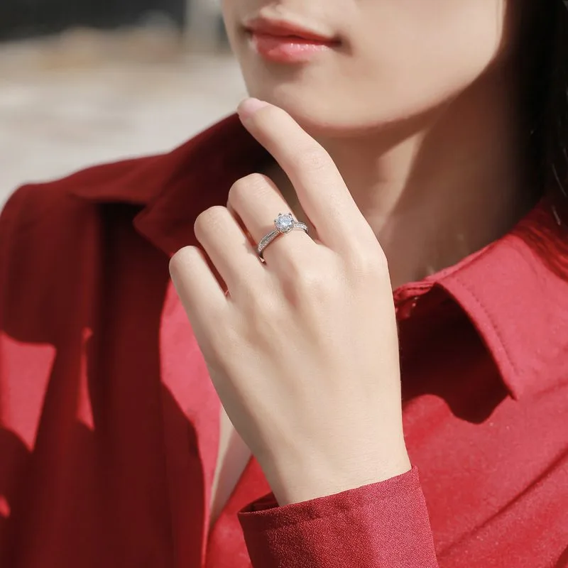 Nhẫn Bạc Nữ đính Kim Cương Moissanite Power LILI 563524 31