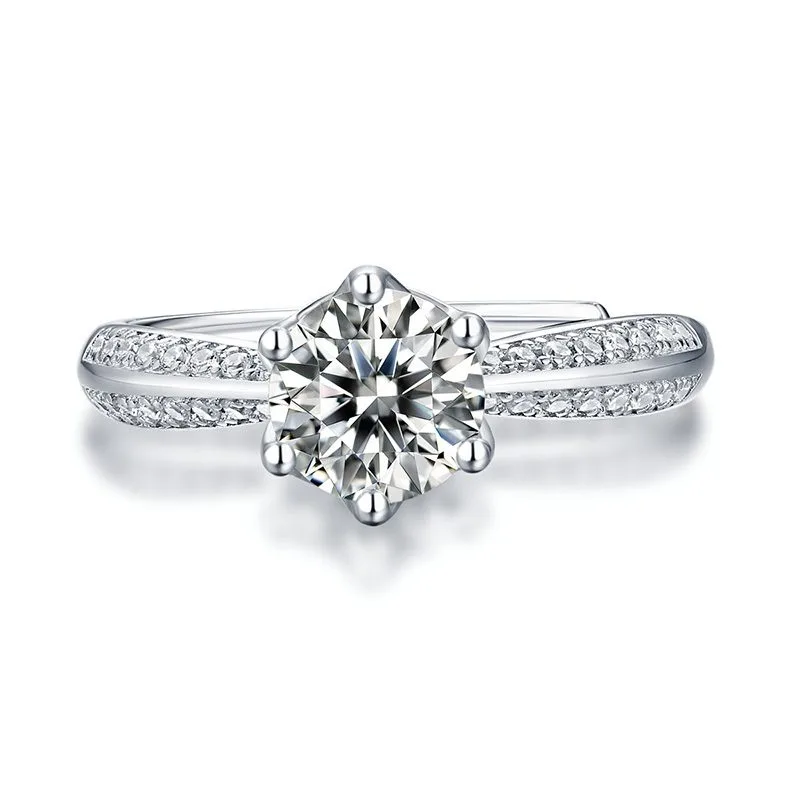 Nhẫn Bạc Nữ đính Kim Cương Moissanite Power LILI 563524 32